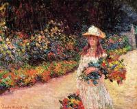 Monet, Claude Oscar - Young Girl in the Garden at Giverny
